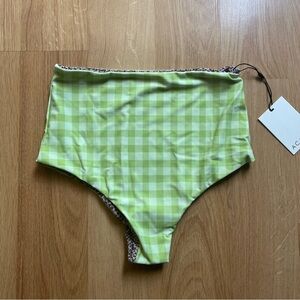 Acacia swimwear Seychelles bottom in Stevie check green S